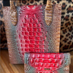 Brahmin Moira Tote & Veronica Wallet Set – Lakeridge Ombre Melbourne – NWT